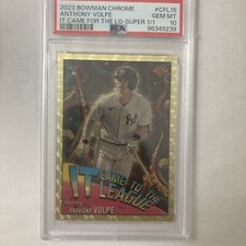 Marketplace image: 2023 Bowman Chrome Anthony Volpe 1/1 Superfractor RC Rookie Card PSA 10 Gem