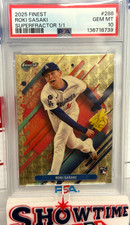 Marketplace image: 2025 Topps Finest Roki Sasaki Superfractor 1/1 Rookie RC PSA 10 Gem Mint