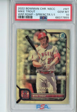 Marketplace image: 2022 Bowman Chrome The National NSCC SUPERFRACTOR 1/1 Mike Trout PSA 10 GEM MT