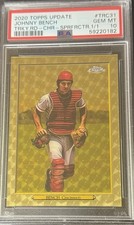 Marketplace image: Johnny Bench 1/1 PSA 10 Superfractor Turkey Red One Of One Topps Chrome 2020