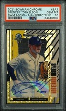 Marketplace image: 2021 Bowman Chrome Spencer Torkelson Superfractor Auto 1/1 PSA 10 Case Hit