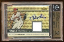 Marketplace image: BGS 10 *10* AUTO STEPHEN STRASBURG 2011 FINEST RC AUTO JERSEY 1/1 SUPERFRACTOR !