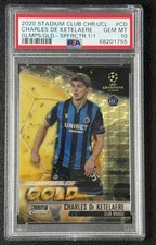 Marketplace image: CHARLES DE KETELAERE PSA 10 2020 STADIUM CLUB CHROME GOLD SUPERFRACTOR RC 1/1