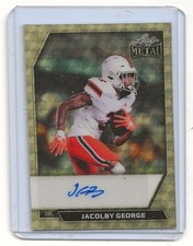 Marketplace image: 2025 LEAF METAL FOOTBALL #BA-JG1 JACOLBY GEORGE SUPERFRACTOR AUTO RC #'D 1/1