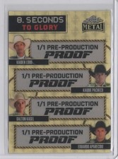 Marketplace image: 2024 Leaf Metal PBR LOUD/PACHECO/KASEL/APARECIDO Superfractor GOLD Proof 1/1