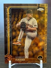 Marketplace image: 2025 Topps Chrome Gilded Logan Webb Gold Superfractor 1/1 #166 SF Giants