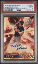 Marketplace image: 2024 Bowman Draft Walker Jenkins Plasma Power Autograph Superfractor 1/1 PSA 9