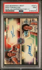 Marketplace image: 2023 Bowman U Best Dual Auto Superfractor Jared McCain Tyrese Proctor 1/1 PSA 9