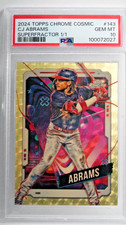 Marketplace image: 2024 Topps Cosmic Chrome 143 CJ Abrams Superfractor PSA Gem Mint 10