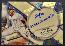 Marketplace image: 2025 BOWMAN CHROME STIVEN MARINEZ PRIME SUPERFRACTOR 1/1 AUTO AUTOGRAPH YANKEES