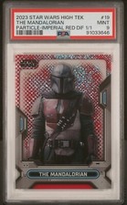 Marketplace image: TRUE 1/1* The Mandalorian 2023 Topps Star Wars High Tek Red 1/1 PSA Superfractor