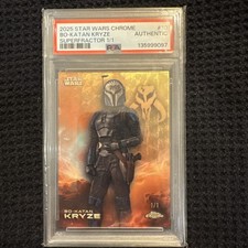 Marketplace image: 2025 Topps Chrome Star Wars BO-KATAN KRYZE Superfractor 1/1 Star Wars PSA Auth