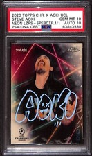 Marketplace image: 2020 Topps Chrome x Aoki UCL Steve Aoki Neon Lazers Superfractor PSA 10 AUT0 10