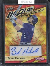 Marketplace image: Blake Mitchell 2023 Leaf Vivid Dazzling Performers Superfractor 1/1 Auto #DP-BM2
