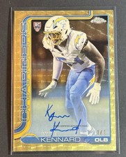 Marketplace image: 2025 Topps Chrome Football Kyle Kennard Auto 1/1 Superfractor Gold RC Chargers