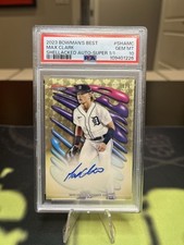 Marketplace image: 2023 Bowmans Best #SHA-MC Max Clark Shellacked Superfractor 1/1 Detroit PSA 10