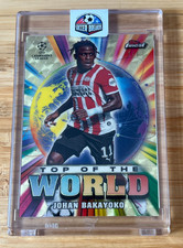 Marketplace image: 2024-25 Topps Finest UCC Johan Bakayoko Top Of The World SuperFractor 1/1
