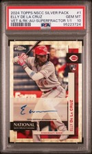 Marketplace image: 2024 AUTO-SUPERFRACTOR 1/1 #1 ELLY DE LA CRUZ 1/1 PSA 10
