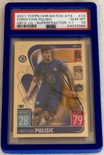 Marketplace image: 2021 Topps Chrome Match Attax Christian Pulisic Superfractor 1/1 PSA 10