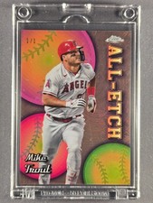 Marketplace image: 2024 Topps Chrome All-Etch #CAEL-2 Mike Trout 1/1 Logofractor Superfractor