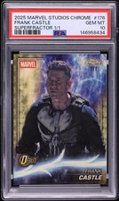 Marketplace image: 2025 MARVEL CHROME FRANK CASTLE PUNISHER SUPERFRACTOR 1/1 JON BERNTHAL PSA 10