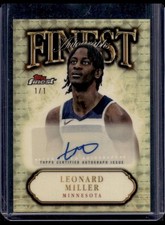 Marketplace image: 2024-25 Finest Leonard Miller Auto Superfractor #1/1 Timberwolves