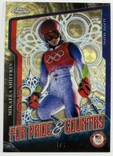 Marketplace image: Topps 2026 Chrome Mikaela Shiffrin For Pride & Country PC-4 SuperFractor 1/1