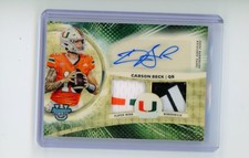 Marketplace image: 2025 Bowman Best U Chrome Carson Beck Prospect Dual Relic Auto Superfractor 1/1