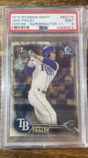 Marketplace image: 2016 Bowman Draft SUPERFRACTOR  1/1 Jake Fraley PSA 9 Tampa Bay Rays