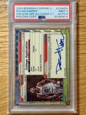Marketplace image: 2024/25 Bowman Chrome Dylan Harper Superfractor 1/1 AUTO PSA 9