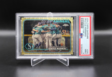 Marketplace image: 2024 Topps Chrome Sapphire Superfractor Mariners Team Card 1/1 PSA 9