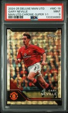 Marketplace image: GARY NEVILLE 2024-25 Topps Chrome Manchester United Deluxe Superfractor 1/1 PSA9