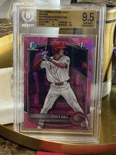 Marketplace image: Bowman Chrome Sapphire Edition Steele Hall padparadscha 1/1 Superfractor