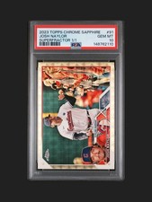 Marketplace image: 2023 Topps Chrome Sapphire Josh Naylor Superfractor 1/1 #91