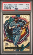 Marketplace image: 2023 Topps Cosmic Chrome - Nick Castellanos #189 Superfractor 1/1 PSA 9 Phillies