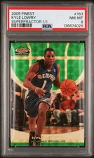 Marketplace image: 2005-06 Topps Finest Kyle Lowry #163 Superfractor Rookie RC 1/1 PSA 8 Grizzlies