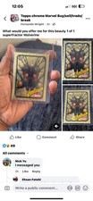 Marketplace image: Topps Chrome Marvel 2025 Superfractor Wolverine 1/1 #103 Non-Sport Trading Card