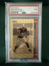 Marketplace image: 2007 Finest Santana Moss Superfractor 1/1 Super Rare PSA 9