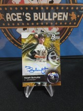 Marketplace image: 2023 Bowman Platinum Noah Schultz Top Prospect Auto 1/1 Superfractor TOP-46
