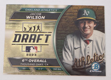 Marketplace image: JACOB WILSON Superfractor Rookie 2023 Bowman Chrome Draft Night 1/1 Athletics