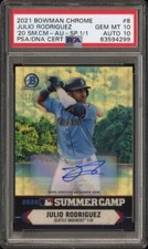Marketplace image: 🔥2021 Bowman Chrome Julio Rodriguez Summer Camp Superfractor PSA 10 AUTO 10!🔥