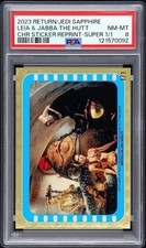 Marketplace image: ⭐️PRODUCT HIT 2023 Topps Chrome Sapphire 1/1 LEIA & JABBA STICKER SUPERFRACTOR⭐️