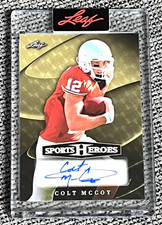 Marketplace image: 2026 Leaf Sports Heroes Colt McCoy Gold SUPERFRACTOR Auto #1/1 - Texas Legend