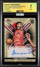Marketplace image: 2022 23 TOPPS FINEST OTE AMEN THOMPSON AUTO SUPERFRACTOR CARD  1/1 GRADED MBA 7