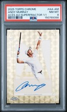 Marketplace image: 2025 Topps Chrome Tennis ANDY MURRAY Superfractor Auto 1/1 #AA-AM PSA 8