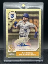 Marketplace image: 2022 Andrew Benintendi 1/1 Topps Update Chrome Silver Auto Superfractor Royals