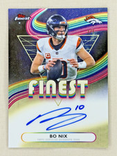Marketplace image: 2025 Topps Finest Bo Nix SUPERFRACTOR auto 1/1 Denver Broncos # FA-BN