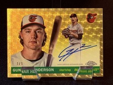 Marketplace image: 2025 Topps Chrome Platinum Gunnar Henderson Superfractor Auto 1/1 Orioles