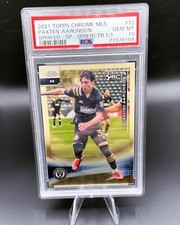 Marketplace image: TOPPS CHROME MLS SAPPHIRE PAXTEN AARONSON PSA 10 VARIATION 1/1 SUPERFRACTOR