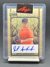 Marketplace image: JUSTIN ARMBRUESTER RC AUTO #1/1 SUPER FRACTOR ~ 2023 LEAF METAL PRE-PRODUCTION
